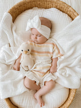 Waffle Topknot - White