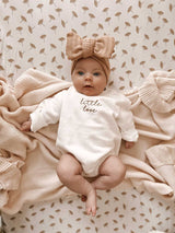 ‘Little Love' Embroidered Sweater Bubble Romper