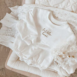 ‘Little Love' Embroidered Sweater Bubble Romper