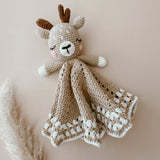 Heirloom Crochet Lovey Comforter - Fawn