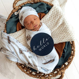 Set Sail Organic Jersey Wrap & Beanie Set