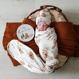 Bears Organic Jersey Swaddle & Beanie Set