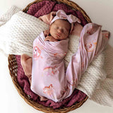 Unicorn Organic Jersey Swaddle & Topknot Set