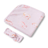 Unicorn Organic Jersey Swaddle & Topknot Set