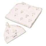 Up & Away Organic Jersey Swaddle & Beanie Set