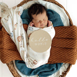 Up & Away Organic Jersey Swaddle & Beanie Set