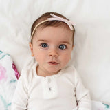 Velvet Bow Headband - Lullaby Pink