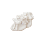 Frill Knit Booties - Milk | DISCONTINUED
