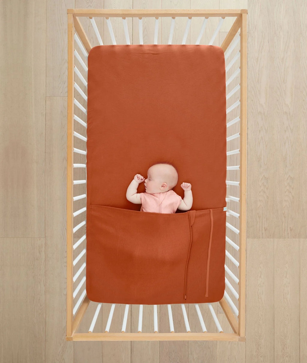 Baby Cot Tuck Sheet Rust OH MIA BAMBINA