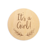 Gender Reveal Large Wooden Milestone Card