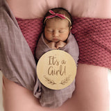 Gender Reveal Large Wooden Milestone Card
