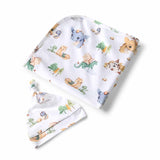 Dragon Organic Jersey Swaddle & Beanie Set