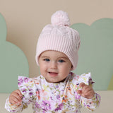 Organic Knit Beanie - Blush Pink