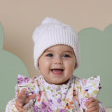 Organic Knit Beanie - White