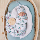 Eucalypt Organic Jersey Swaddle & Beanie Set