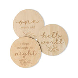 Wooden Monthly Milestone Plaques - Gumleaf