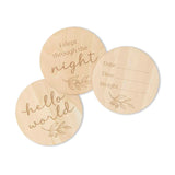 Wooden Monthly Milestone Plaques - Gumleaf