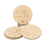 Wooden Monthly Milestone Plaques - Sun & Moon