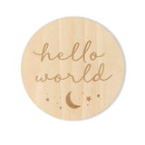 Wooden Monthly Milestone Plaques - Sun & Moon