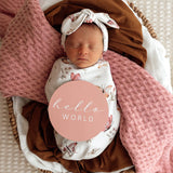 Butterfly Swaddle Sack & Topknot Set