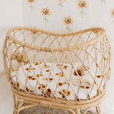 Sunflower Fitted Bassinet Sheet / Change Pad Cover