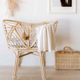 Diamond Knit Baby Blanket - Cream