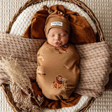 Roar Swaddle Sack & Beanie Set
