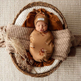 Roar Swaddle Sack & Beanie Set