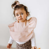 Ruffle Waterproof Bib • Nude - OH MIA BAMBINA