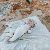 Organic Ribbed Essential Bodysuit - Milk