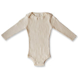 Organic Ribbed Essential Bodysuit - Milk