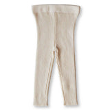 Organic Ribbed Essential Leggings - Milk