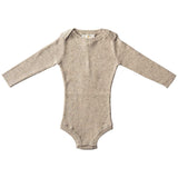 Ribbed Bodysuit - Oatmeal Mud