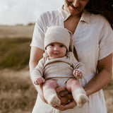 Ribbed Bodysuit - Oatmeal Mud