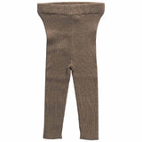 Ribbed Knit Leggings - Mud