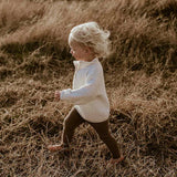 Ribbed Knit Leggings - Mud