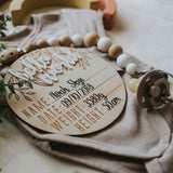 Vines Wooden & Acrylic Announcement Plaque