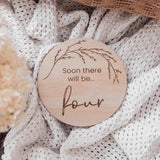 Pregnancy Wooden Announcement Plaque - Soon There Will Be...
