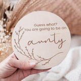 Pregnancy Wooden Announcement Plaque - Guess What? You Are Going To Be...