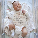 Wooden Birth Announcement Plaques - Whimsical