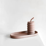 The Dinner Tray Set (Tall Cup & Plate) - Nutmeg