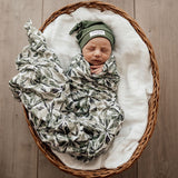 Organic Muslin Wrap • Evergreen - OH MIA BAMBINA
