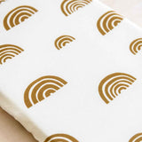 Bronze Rainbow Organic Fitted Bassinet Sheet / Change Pad Cover