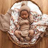 Merino Wool Bonnet & Booties - Fawn