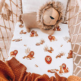 Lion Fitted Bassinet Sheet / Change Pad Cover