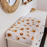 Lion Fitted Bassinet Sheet / Change Pad Cover