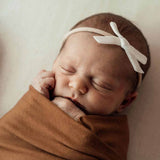 Bronze Organic Jersey Swaddle & Beanie Set