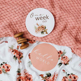 Rosebud Organic Jersey Swaddle & Topknot Set