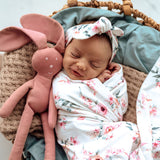 Camille Organic Jersey Swaddle & Topknot Set