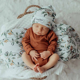 Eucalypt Organic Jersey Swaddle & Beanie Set